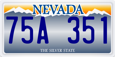 NV license plate 75A351