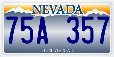 NV license plate 75A357