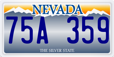 NV license plate 75A359