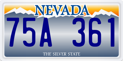 NV license plate 75A361
