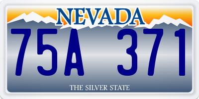 NV license plate 75A371