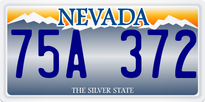 NV license plate 75A372