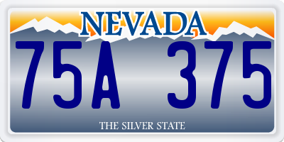 NV license plate 75A375