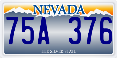 NV license plate 75A376