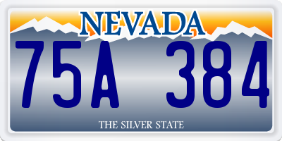 NV license plate 75A384