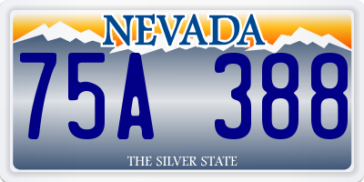 NV license plate 75A388