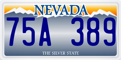 NV license plate 75A389