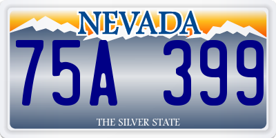 NV license plate 75A399