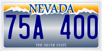 NV license plate 75A400