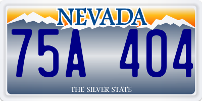 NV license plate 75A404