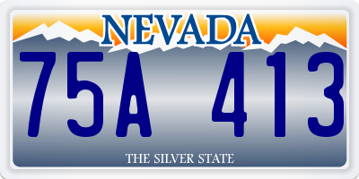 NV license plate 75A413