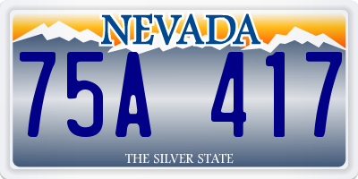 NV license plate 75A417