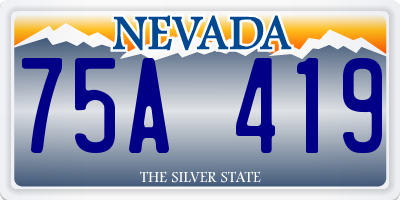 NV license plate 75A419