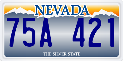 NV license plate 75A421