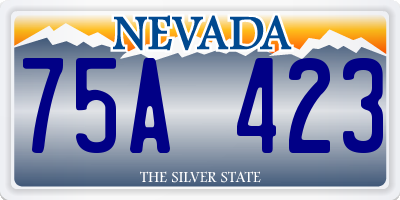 NV license plate 75A423