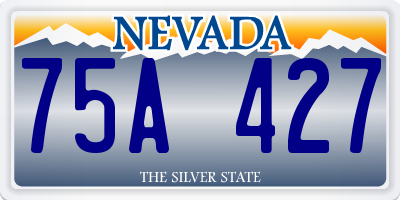 NV license plate 75A427