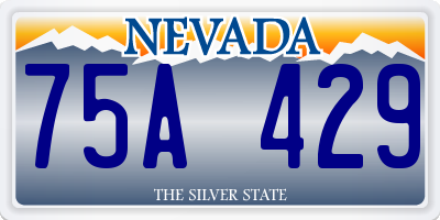 NV license plate 75A429