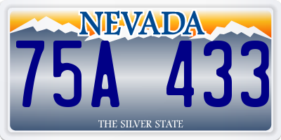 NV license plate 75A433