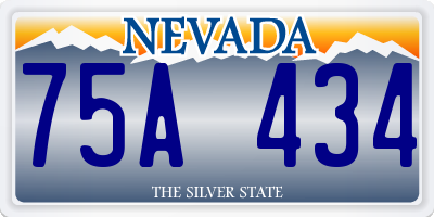 NV license plate 75A434