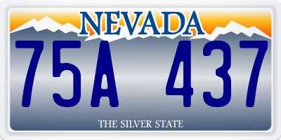 NV license plate 75A437