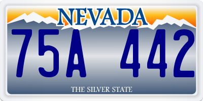 NV license plate 75A442