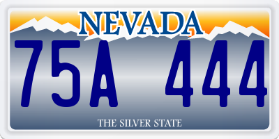 NV license plate 75A444