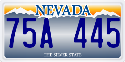 NV license plate 75A445