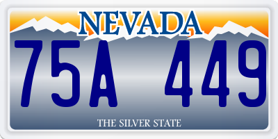 NV license plate 75A449