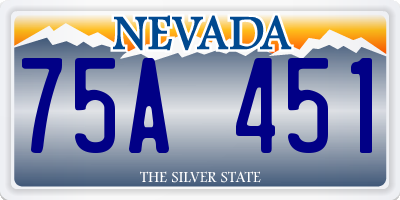 NV license plate 75A451