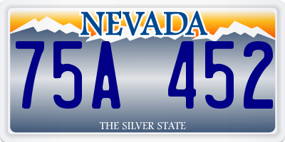 NV license plate 75A452