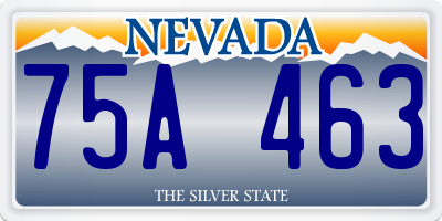 NV license plate 75A463