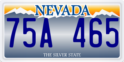 NV license plate 75A465