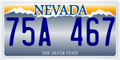 NV license plate 75A467