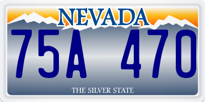 NV license plate 75A470