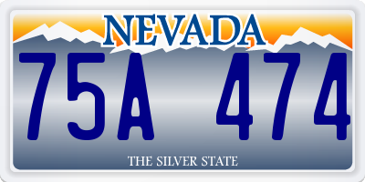 NV license plate 75A474