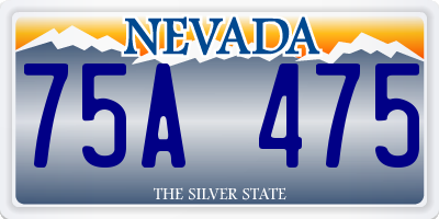 NV license plate 75A475