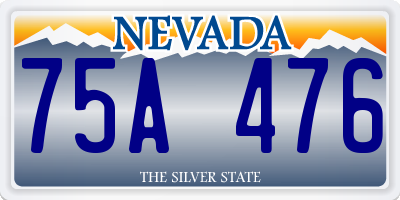 NV license plate 75A476