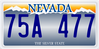 NV license plate 75A477