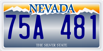 NV license plate 75A481