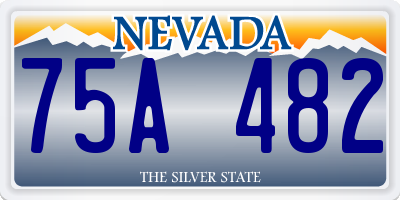 NV license plate 75A482