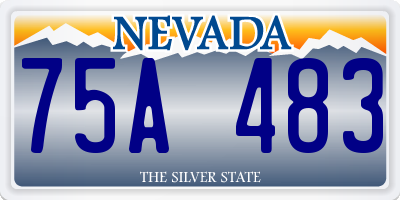 NV license plate 75A483