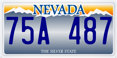 NV license plate 75A487