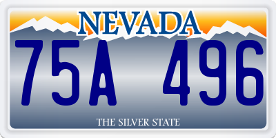 NV license plate 75A496