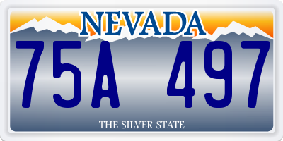 NV license plate 75A497