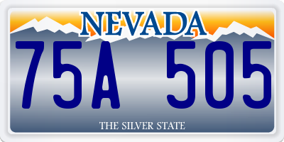 NV license plate 75A505