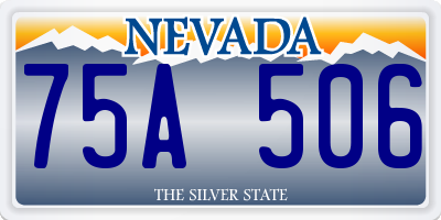 NV license plate 75A506