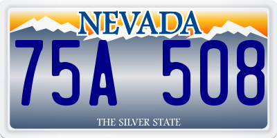 NV license plate 75A508