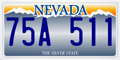 NV license plate 75A511