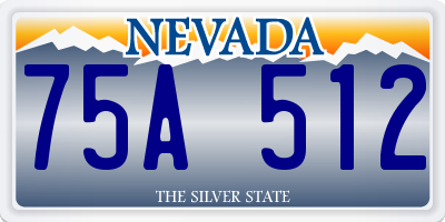 NV license plate 75A512