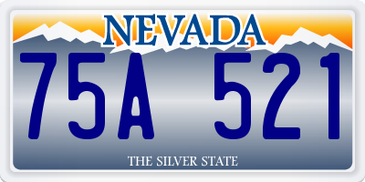 NV license plate 75A521